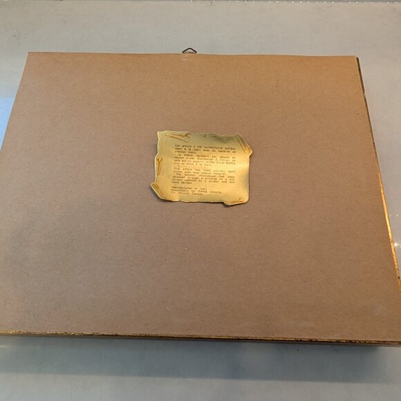 Italian picture of house in the country side, gold leaf, hand painted and silk s - Picture 7 of 9